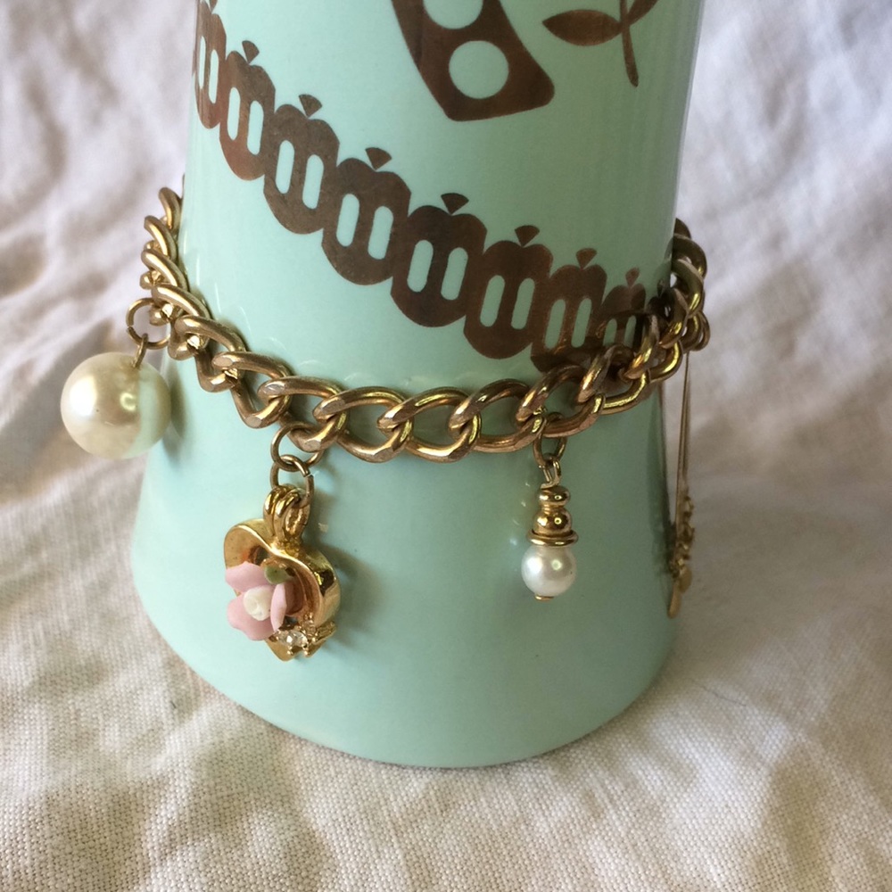 Handmade from vintage jewellery charm bracelet